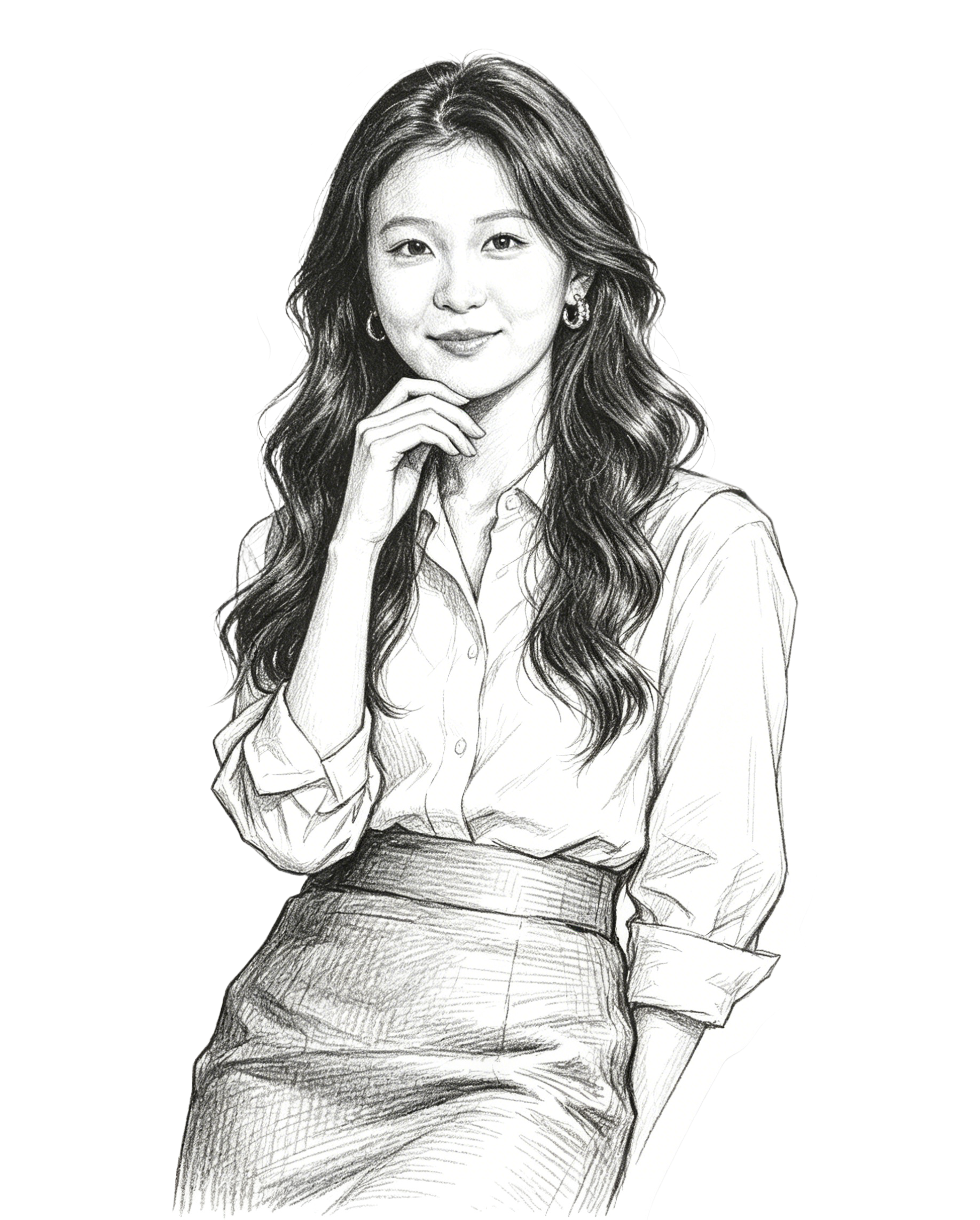 YixuanZHOU hand drawn formal portrait